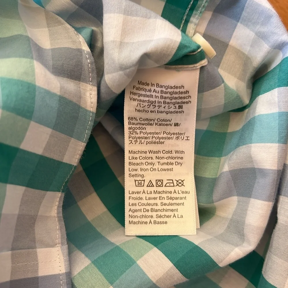 J. Crew Factory Performance Slim Gingham Shirt